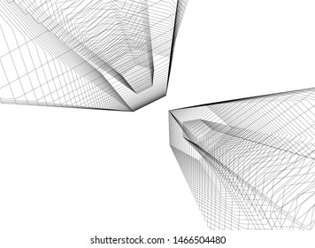 abstract linear architecture, vector background
