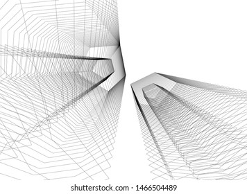 abstract linear architecture, vector background