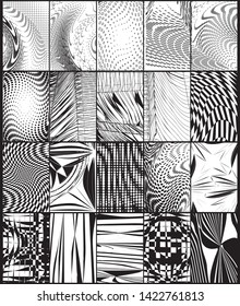 Abstract linear Background. Different Geometrical Shapes