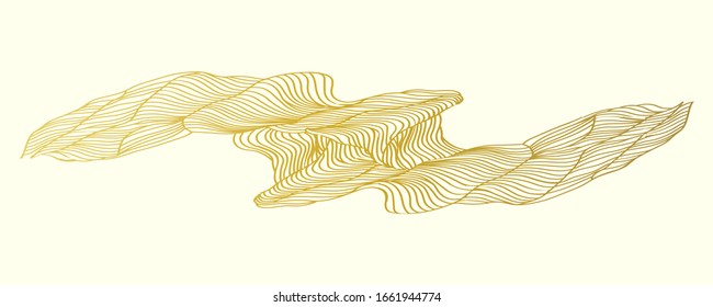 Abstract linear background. Horizontal banner. Vector illustration.