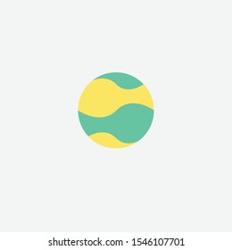 Abstract Linear Ball Simple Logo Design