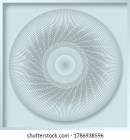 Abstract linear black and blue Spiral Background. High Saturated. Gradients Different Geometrical Shapes