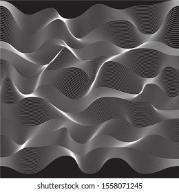 Abstract linear black and white Background. High Saturated. Gradients Different Geometrical Shapes