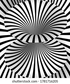 Abstract linear black and white Background. High Saturated. Gradients Different Geometrical Shapes