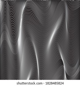 Abstract linear black and white Background. High Saturated. Gradients Different Geometrical Shapes