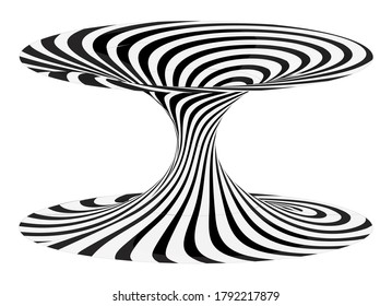 Abstract linear black and white Spiral Background. High Saturated
