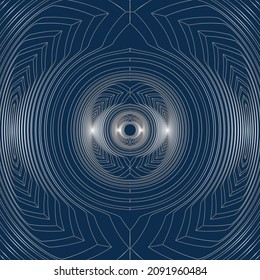 Abstract linear black and white Spiral Background. High Saturated. Gradients Different Geometrical Shapes