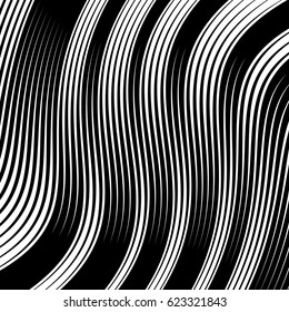 Abstract linear black and white texture. Mesh, array of lines geometric pattern