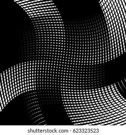 Abstract linear black and white texture. Mesh, array of lines geometric pattern