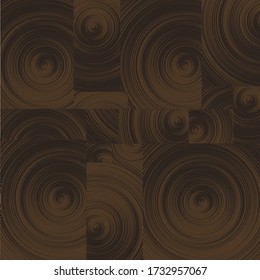 Abstract linear brown Spiral Background. High Saturated. Gradients Different Geometrical Shapes