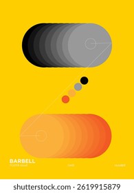 Abstractas Círculo lineal Diseño geométrico. Diseño moderno de la Bauhaus, cartel de diseño de concepto de Plantilla. Ilustración vectorial