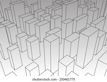 abstract linear city landscape