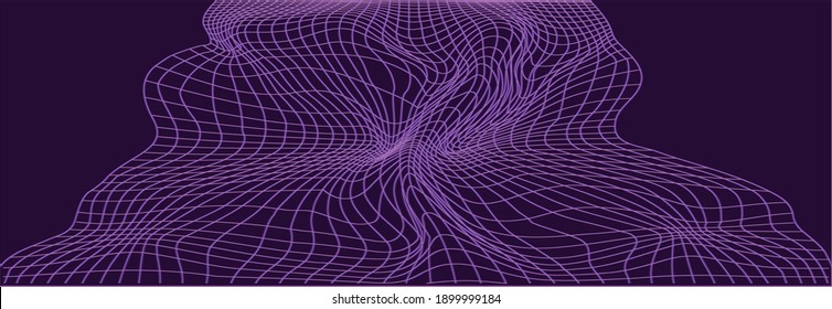 Abstract linear Color Background. Wavy surface 