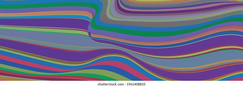 Abstract linear Color Background. Wavy surface of multicolored fabric fabric