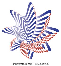Abstract linear color Spiral Background. Openwork ornament