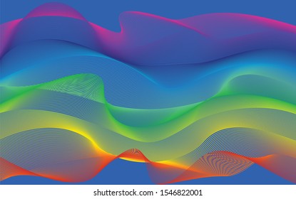 Abstract linear Colorful Background. High Saturated Gradients. Different Geometrical Shapes