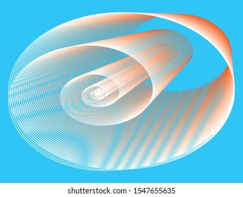 Abstract linear Colorful Spiral Background. High Saturated Gradients. Different Geometrical Shapes
