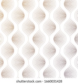 Abstract linear curve on garland pattern. Pattern is clean for design, fabric, wallpaper, printing. Pattern is on swatches panel.
