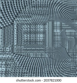 Abstract linear dark green Background. High Saturated. Different Geometrical Shapes