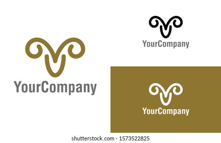 Abstract linear deer logo design template. Simple minimalist template graphic illustration. Creative vector emblem, for icon or design concept.