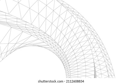 abstract linear design vector drawing