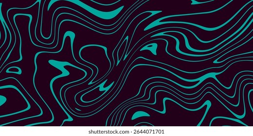 Abstract linear distorted pattern. Retro hippie colorful background with wavy psychedelic texture, optical illusion effect abstract background with psychedelic texture	