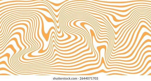Abstract linear distorted pattern. Retro hippie colorful background with wavy psychedelic texture, optical illusion effect abstract background with psychedelic texture	