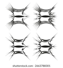 Abstract linear forms. Organic flowing shapes. Dynamic contour Vector. Modern artistic graphic. EPS 10.