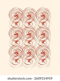 Abstract Linear Galaxy Swirl Vector Illustration Element: