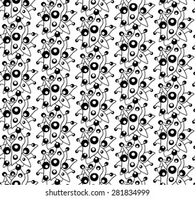 Abstract linear geometric seamless black and white pattern. Vector background fabric, illustrations, banners, buttons, design elements. Flat design