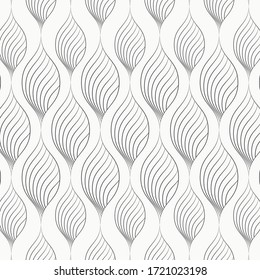 Abstract linear leaf or flower on garland pattern. Pattern is clean for design, fabric, wallpaper, printing. Pattern is on swatches panel.