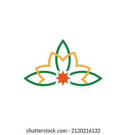 Abstract linear leaves eco logo. Yoga Relax Logotype. Meditation sign. Flower logo. Healthy life sport, Logotype concept logo.