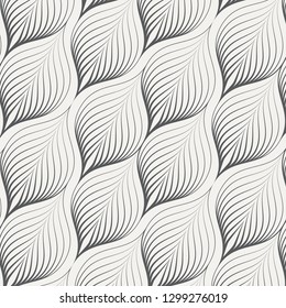 abstract linear leaves vector pattern, repeating small skeleton leaf, clean stylish vector for background, wallpaper, fabric. pattern is on swatches panel
