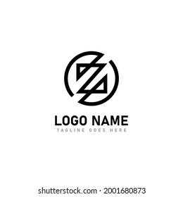 Resumen Marca de letra lineal diseño del logotipo z aislado en fondo blanco