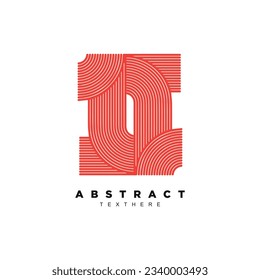 Abstract linear letter O or number 0 logo design for your brand or business