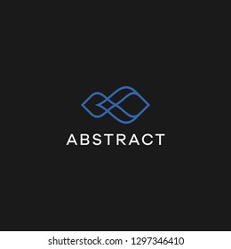 Abstract linear logotype. Abstract logo design vector 