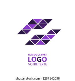 Abstract linear logotype. Wave flow logo symbol. Motion stream water aqua vector icon