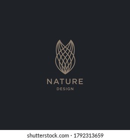 Abstract linear logotype. Wave flow logo symbol. Motion stream water aqua vector icon