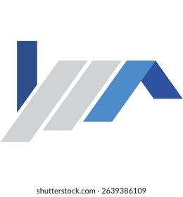 Abstract linear logotype wave flow logo symbol vector