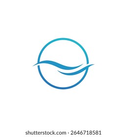 Abstract lineair logotype. Wave flow logo symbool. Motion stream water aqua vector pictogram, Blue Waves Logo