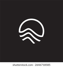 Abstract lineair logotype. Wave flow logo symbool. Motion stream water aqua vector pictogram, Blue Waves Logo