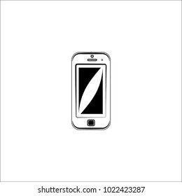 Abstract linear mobile phone logo, icon vector design element