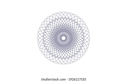 Resumen de rosette estilo dinero lineal. Ilustración vectorial. Detallado