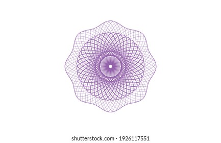 Abstract linear money style rosette. Vector Illustration. Detailed