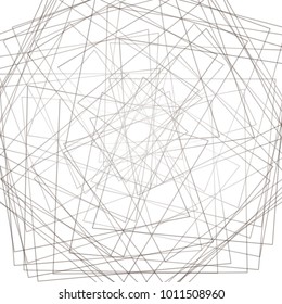 Abstract linear monochrome background. Black and white background with intersecting lines. Vector image.