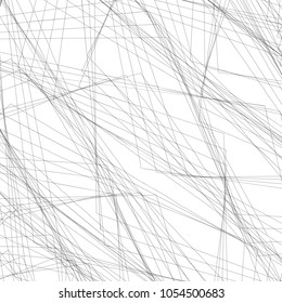 Abstract linear monochrome background. Black and white background with intersecting lines. Vector image.