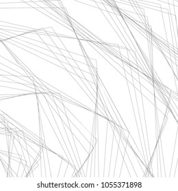 Abstract linear monochrome background. Black and white background with intersecting lines. Vector image.