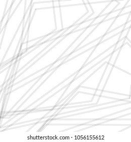 Abstract linear monochrome background. Black and white background with intersecting lines. Vector image.