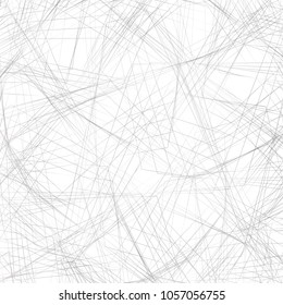 Abstract linear monochrome background. Black and white background with intersecting lines. Vector image.