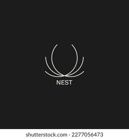 abstract linear nest vector illustration